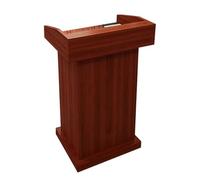 Yajuer Pupitre en Bois avec Tiroirs Et Base Large Et Robuste, Rangement Double Couche, Pupitre Portable pour Conférences Et Écoles(Red)