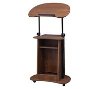 Yajuer Pupitre en Bois Portable, Chaire avec Base Lourde en Bois Et roulettes, pour Présentation, Église, Salle De Classe, Mariage(Oak)