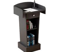 Yajuer Pupitre en Bois, Pupitre avec Grand Espace De Rangement, Pupitre Compact pour Table Haute, Pupitre pour Églises Assises-Debout(Black)