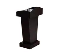 Yajuer Pupitre en Bois, Pupitre De Conférence Portable avec Rangement, Pupitres Et Estrades pour Restaurants, Églises, Séminaires(Black)