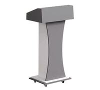 Yajuer Pupitre en Bois, Pupitre Mobile avec Plateau Incliné, Pupitre D'hôtesse pour Restaurants, Conférences, Réunions, Églises(Gray)