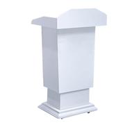 Yajuer Pupitre, Podiums sur roulettes, Chaire D'église avec Rangement Et roulettes, Pupitres Et Podiums, Podium en Bois pour Églises, Séminaires Et Écoles(White,70 * 50 * 100cm)