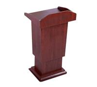 Yajuer Pupitre, Podiums sur roulettes, Chaire D'église avec Rangement Et roulettes, Pupitres Et Podiums, Podium en Bois pour Églises, Séminaires Et Écoles(Red,60 * 50 * 100cm)