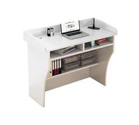 Yajuer Pupitre, Pupitre en Bois, Pupitre Moderne, Pupitre De Réception sur Pied, Pupitre Portable pour Restaurants, Églises, Séminaires(White)