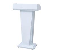 Yajuer Pupitres et podiums, Chaires d'église avec Fond Stable en Fer, Pupitre en métal avec étagère de Rangement, tiroir verrouillable, Podium pour Salle de Classe(White)