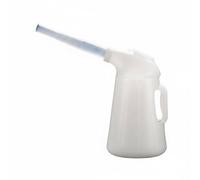 Yajuyi à Doseuse Poignée Intégrée Bec Amovible pour Remplissage Précis Flacon Gradué en Polyéthylène Résistant aux Produits Chimiques Suitable pour Entrien Moteur Bateau, 5L