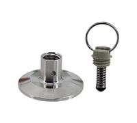 Yajuyi Bouchon à Collier de Serrage de 1,5 Pouce avec Soupape de Décharge de Pression à Anneau de Traction (PRV) - Installation Facile - Accessoire, 100 Psi