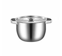 Yajuyi Casserole Inoxydable Équipée de Poignées Solides avec Pot à Huile et Égouttoir Bassine Cuisine Polyvalente Marmite Compacte Convenant à la Préparation Gastronomique Usage Quotidien, 5.5L