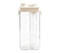 Yajuyi Cold Brew Coffee Maker Pichet à Carafe Cafetière Infuseur avec Couvercle Antidérapant et Bec de Service Simple Convient au Bureau Maison, Blanc Laiteux, 1100 Ml