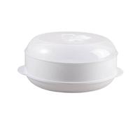 Yajuyi Cuiseur Vapeur Micro-ondes Panier Vapeur Cuit-vapeur Boîte à Vapeur Base à Réserve d'Eau pour Vapeur Constante PP Alimentaire Haute Résistance, M, 1 Layer