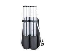 Yajuyi Distributeur Bière Portable à Dos Double Cylindre Transparent pour Boissons Lors Fêtes Événements en Plein Air Capacité Totale 6 Litres Réglable