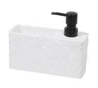 Yajuyi Distributeur de Savon Liquide Intégrant Un Compartiment Éponge Pompe à Savon en Résine Solide Utile pour L'Organisation du Plan de Travail Adapté à La, Blanc