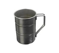 Yajuyi Drinking Mug Verre Métal Poignée Solide sans Plastique Surface Lisse Originalité Industrielle Adapté Café Lait Thé pour Usage Quotidien Fête, 360 ml d'argent