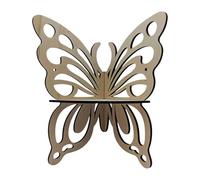 Yajuyi Étagère d'angle en Forme de Papillon, étagère Murale en Bois, Support de Rangement Mural, Présentoir de Cuisine de Style Rustique, Couleur Bois