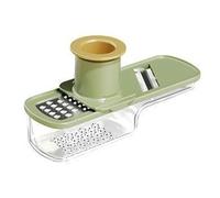 Yajuyi Râpe à Gingembre 3 En 1 En Acier Inoxydable, Presse-ail, Trancheuse, Raboteuse Manuelle, Outil de Cuisine Multifonction, Nettoyage Facile, Convient à, Vert