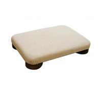 Yajuyi Siège de Méditation Enfant Tabouret Coussin Pouf Bas avec Garnissage Doux et Bords Arrondis Assise Confortable Proche du Sol Adapté à Méditation, Moyen, Blanc