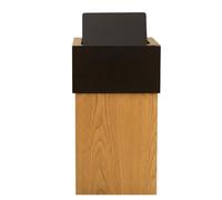 Yajuyi Standard Waste Bin Poubelle Corbeille Bac à Déchets Boîte à Ordures en Couvercle Pression Anti-odeur Structure Carrée Look Nordique Adaptée au Salon Bureau Chambre Hôtel, Standard