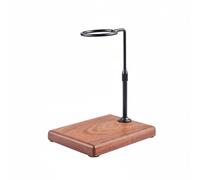 Yajuyi Support de Préparation de Café Support de Goutteur Station Verseuse Porte-filtre Ajustable Alliance Bois et Alliage d'Aluminium pour Style, Noir, Bois Massif