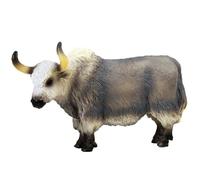 Yak Gris Figure réaliste Figurines d'animaux Éducation précoce Jouet de Chien Projet Scientifique Noël Anniversaire Topper de gâteau Cadeau de Naissance pour Les Enfants (Gris)