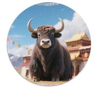 Yak Puzzle 1000 Pièces Jouet en Bois Divertissement Créatif De l'art De La DécoRation Animaux Jeu Éduchatif Challenge Toy Adultes & Enfants des 14 Ans 1000pcs (67.5x67.5cm)