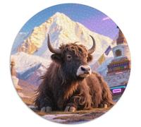 Yak Puzzles 1000 Pièces Cadeau Unique Animaux Jeu Éduchatif Challenge Toy À De Qualité Supérieure Peinture Art pour Adultes Enfants 1000pcs (67.5x67.5cm)
