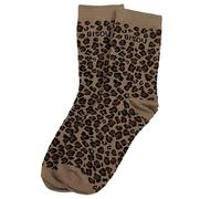 YAKA Company Chaussettes Léopard en Coton écrit Bisou - Idée Cadeau Femme, Chaussettes Paillettes, Cadeau Fête des Mères - Taille Unique pour Mères et Filles