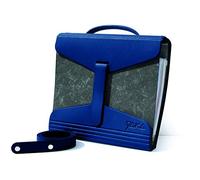 YAKA Porte-Classeur et Documents A4 bleu marine - Bandoulière Réglable : 96 cm, 104 cm ou 112 cm