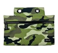 YAKA Trousse 3 en 1 Grande Capacité Camouflage - Étanche, Fixation Classeur et Laptop Case, Idéale pour Stylos, Clés, Téléphone et Accessoires