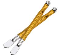 Yakamoz 2 Pack 3-15mm Coupe-Verre en Carbure de Tungstène Poignée en Métal Outils de Coupe Pourverre, Céramique, Carrelage, Microcristallin, Marbre, Granit et Pierre Bleue Or