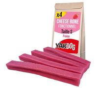 YAKDOG SANTÉ+ - Bâtonnets Fromage Chien S - Fraise Relax - Effet Calmants & Digestifs - Favorise Sommeil - Renforce Os & Dents - Friandise Longue Durée - 100% Naturel - Belgique