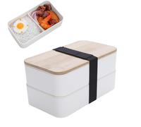 yakermur Boîtes Repas Adultes,Boîte De Stockage Hermétique Empilable À Double Couche | Contenants De Préparation De Repas Avec Couvercle | Femmes Étudiantes Bureau Voyage Pique-nique Camping