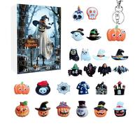 yakermur Calendrier de l'Avent compte à rebours d'Halloween - Jouet d'Halloween - Mini figurines à collectionner - Horreur - Pour hommes, femmes, filles, adolescents, adultes, cuisine, maison, fête
