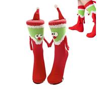 yakermur Chaussettes d'hiver magnétiques qui maintiennent les mains | Chaussettes de Noël amusantes comme décoration pour les tout-petits, les enfants, les adolescents, les adultes, les hommes