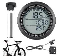 yakermur Compteur de vitesse de vélo | Ordinateur de vélo sans fil Odomètre Affichage LCD | Résistant à l'eau Multifonctions Électronique GPS Units pour vélos de route