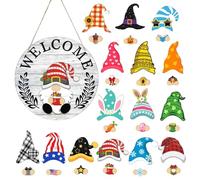 yakermur Gnome Crochet de porte | Accessoires saisonniers interchangeables magnétiques - Décorations saisonnières de vacances - pour famille, amis, hommes, femmes, vacances, porche, maison, jardin