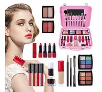 yakermur Kit de maquillage pour les adolescents, kit de maquillage pour adolescents | Kit de maquillage de grande capacité est-il avec étui réutilisable | Accessoires habillés étanches de maquillage