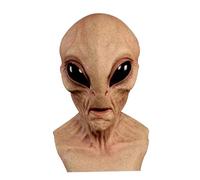 yakermur Masque Facial Extraterrestre, Halloween Extraterrestre Couvre-Chef D'horreur - Masque Silicone Visage Realiste, D'Alien Effrayant En Latex Pour Costume D'Halloween Tête Complète, Réaliste Et