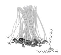 yakermur Mèche de bougie - Avec autocollants pour pied et appareil de centrage de mèche de bougie - Avec support de mèche - Pour bricolage