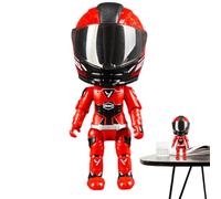yakermur Motorcycle Rider Transforming Toy, Deformable Helmet Action Figure