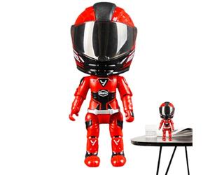 yakermur Motorcycle Rider Transforming Toy, Deformable Helmet Action Figure