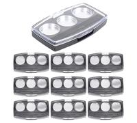 yakermur Palette vide pour le maquillage, palette de rouge à lèvres vide | Plateau d'emballage de poêle à fard à paupières 10x compact,Boîte de rangement cosmétique multifonctionnelle Creative Feed