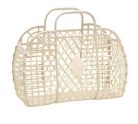 yakermur Petits sacs en gelée plastique - Panier cadeau réutilisable Sac à gelée Convient comme sac de courses, sac de plage, imperméable à l'eau, beige, Voir description