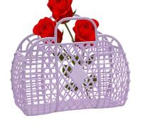 yakermur Petits sacs en gelée plastique - Panier cadeau réutilisable Sac à gelée Convient comme sac de courses, sac de plage, imperméable à l'eau, lilas, Voir description