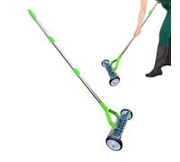 yakermur Râteau Démousseur,Ajustable en Métal Résistant avec Roues - Outil De Défeutrage pour Gazon - pour Feuilles De Jardin Gazon Aérer Le Sol Jardinage Aménagement Paysager