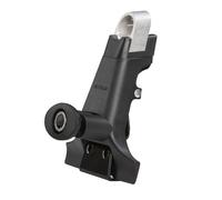 Yakima Lot de 4 barres de toit serrage 1A avec intrieur moul sous pression durable pour barres rondes et vhicules avec gouttires Noir