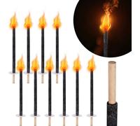 Yakimz 25x torches,torches de cire avec protection pour les mains, avec poignée extra longue, pour les randonnées nocturnes et les événements dans le jardin ou pour Pâques/Sylvestre，42cm