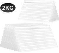 Yakimz 2KG Colle chaude Bâtons de colle Bâtons de colle 11mm x 190mm Cartouche de colle Bâtons d'environ 100 pièces DIY pour pistolet à colle chaude
