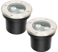 Yakimz 2x 3W Lampe de sol IP67 Lampe LED encastrée dans le sol Spot de sol