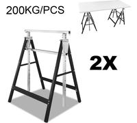 Yakimz 2X tréteaux d'échafaudage tréteaux pliants en acier 200kg banc d'outils tréteaux en métal