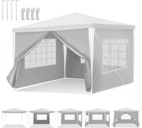 Yakimz 3 x 3 m / 3 x 6m Pavillon de jardin avec panneaux latéraux tente étanche avec tubes en spirale et grandes fenêtres, pour les fêtes mariages camping